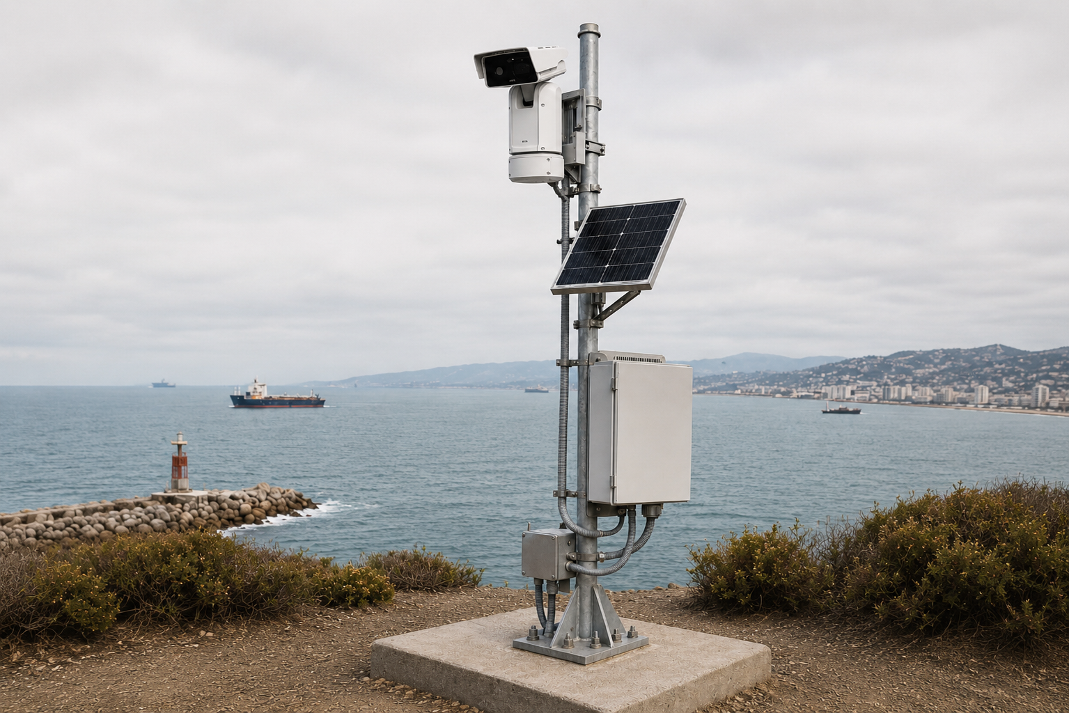Observatory deployed on coastal bluff